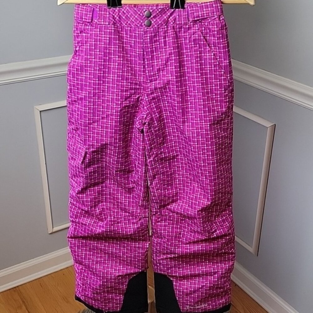 COLUMBIA‎ Omni-Heat Purple Pink Striped Winter Gorpcore Outdoor Snow Ski Pants M